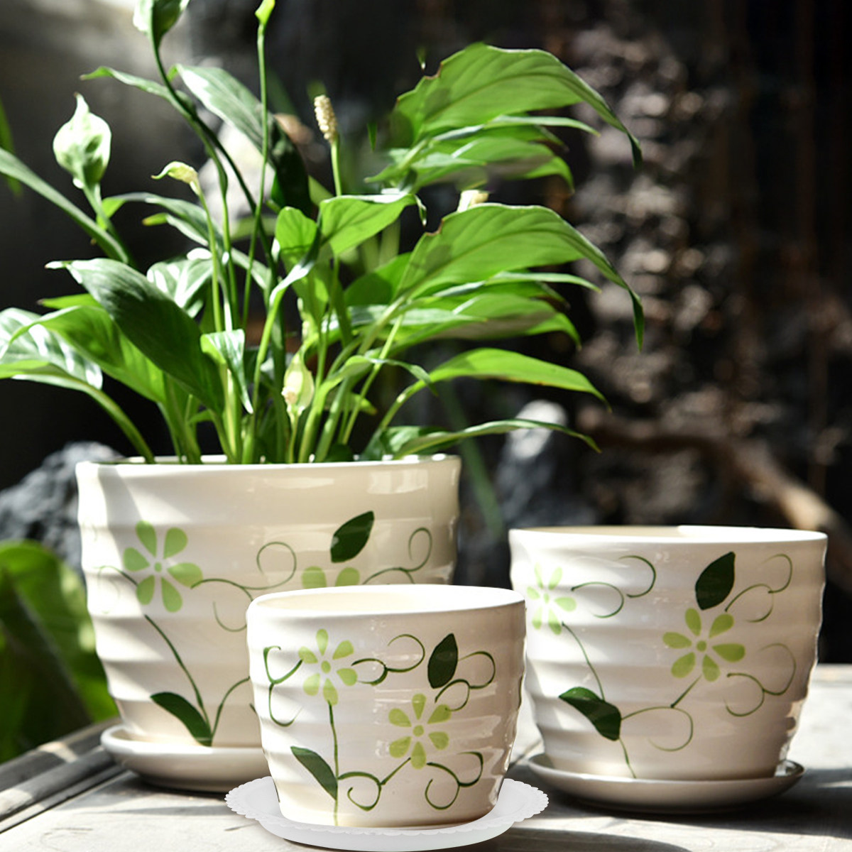 20個入り、丸型プランタートレイ、厚手プラスチック製、小型植 - Drip Tray Saucer のレビューと価格